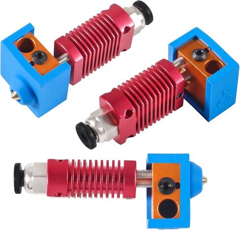Aokin Aluminum Heater Block with Silicone Sock for Creality Ender 3, Ender 3 Pro, Ender 3 V2, Ender 5, Ender 5 Pro, CR-10, CR-10S 3D Printer, 2 Pcs Gold Heater Block and Black Silicone Sock in Saudi Arabia