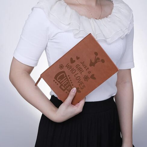 LBWCER Cheerleader Gift Just a Girl Who Loves To Cheer Leather Journal Notebook Gift For Cheerleaders & Cheer Coaches Journal Notebook (Cheer) in Saudi Arabia
