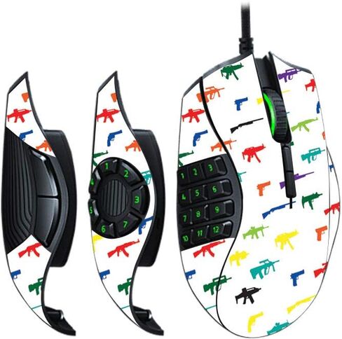 MightySkins Skin Compatible with Razer Naga Trinity - Fun Guns | Protective, Durable, and Unique Vinyl Decal wrap Cover | Easy to Apply, Remove, and Change Styles | Made in The USA in Saudi Arabia