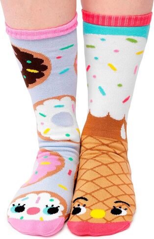 Pals Fun Mismatched Animal Socks for Adults - Durable, Cozy, Crazy, Funky Unisex Socks for Men and Women, 1 Pair in Saudi Arabia
