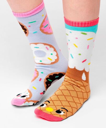 Pals Fun Mismatched Animal Socks for Adults - Durable, Cozy, Crazy, Funky Unisex Socks for Men and Women, 1 Pair in Saudi Arabia