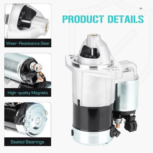 Starter for Toyota Corolla Matrix for Pontiac Vibe 1.8 1.8L 2003 2004 2005 2006 2007 2008, SND0295, 410-52207, 17841, 28100-0D080, 28100-22090 in Saudi Arabia