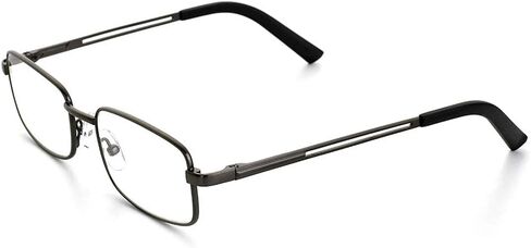 نظارات قراءة للرجال بمفصلات زنبركية وإطار معدني نظارات تحجب الضوء الأزرق وقارئات الكمبيوتر بالأشعة فوق البنفسجية in Kuwait