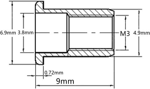 M6 x 13mm Cross Barrel Nuts Cross Dowel Slotted Nuts, 20Pcs in Kuwait