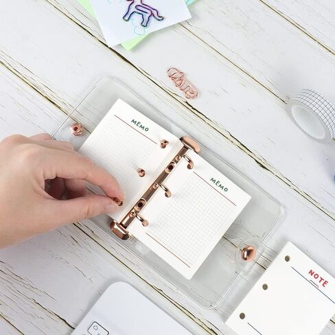 3 عبوات من ورق حشو الموثق الصغير الذي يعيد تعبئة 3 أوراق إعادة تعبئة مثقوبة باللون البيج ورق أوراق فضفاضة لحافظات دفاتر الملاحظات الصغيرة القابلة لإعادة الملء المكونة من 3 حلقات، 80 ورقة في كل عبوة، إجمالي 240 ورقة in Kuwait