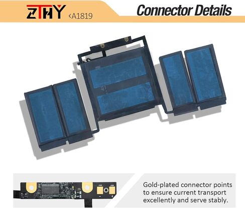 ZTHY A1706 A1819 استبدال بطارية الكمبيوتر المحمول لجهاز MacBook Pro 13 بوصة A1706 Touch Bar أواخر 2016 منتصف 2017 EMC 3071 EMC 3163 الإصدار MLH12LL/A MPXV2LL/A MLVP2LL/A MNQF2LL/A MNQG2LL/A 11.4V 49.2Wh 4314mAh in Kuwait