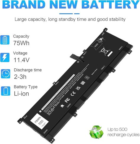 TREE.NB 8N0T7 Replacement Laptop Battery for DELL XPS 15 9575 Precision 5530 2-in-1 Series Notebook 08N0T7 TMFYT 0TMFYT 11.4V/75Wh 6-Cell in Saudi Arabia