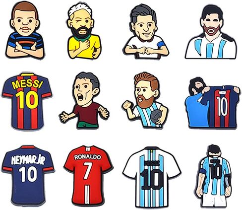 38 PCS Soccer Shoe Charms, PVC Cartoon Shoe Charms Sport Shoe Charms for Boys Girls Kids Teens Shoe Decoration Charms Shoe Accessories Shoe Pins for Shoe Clog Bracelet Wristband Sandals Slippers in Saudi Arabia