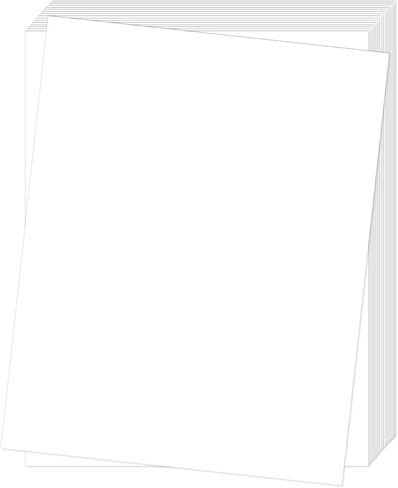 بطاقات بيضاء - 50 ورقة A4 سميكة من الورق المقوى، ورق أبيض 250 جرام في المتر المربع 8.3 × 11.7 ورق طباعة من الورق الثقيل لصناعة الحرف اليدوية، وبطاقات العمل، والطباعة المكتبية، والقوائم، والصور، والدعوات in Kuwait