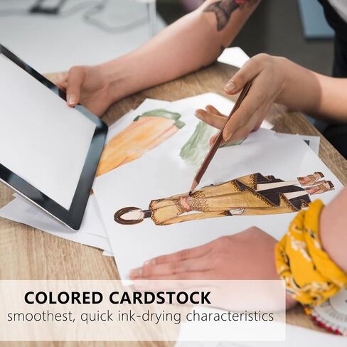 بطاقات بيضاء - 50 ورقة A4 سميكة من الورق المقوى، ورق أبيض 250 جرام في المتر المربع 8.3 × 11.7 ورق طباعة من الورق الثقيل لصناعة الحرف اليدوية، وبطاقات العمل، والطباعة المكتبية، والقوائم، والصور، والدعوات in Kuwait