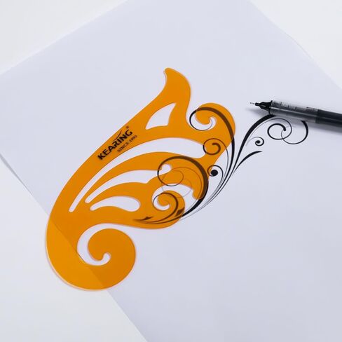 مجموعة قوالب منحنى فرنسي مكونة من 8 قطع، مسطرة رسم هندسية متعددة الوظائف، قوالب رسم أداة قياس بلاستيكية مرنة in Kuwait