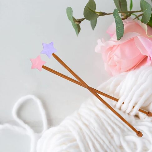 24 قطعة من سدادات إبر الحياكة النجمية، سدادات سيليكون لطيفة للحياكة على شكل نجمة ملونة، أداة حفظ الإبرة، واقيات نقاط إبرة الحياكة لملحقات مستلزمات يد الكروشيه اليدوية in Kuwait