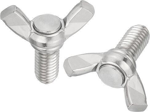 Uxcell 30 قطعة M8-1.25x16mm براغي فراشة الجناح، 304 مسمار جناح من الفولاذ المقاوم للصدأ براغي يدوية على شكل فراشة in Saudi Arabia