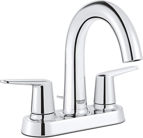 GROHE 20582000، صنبور الحمام Veletto ذو المقبضين والأربعة في المنتصف، كروم in Kuwait