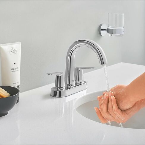 GROHE 20582000، صنبور الحمام Veletto ذو المقبضين والأربعة في المنتصف، كروم in Kuwait