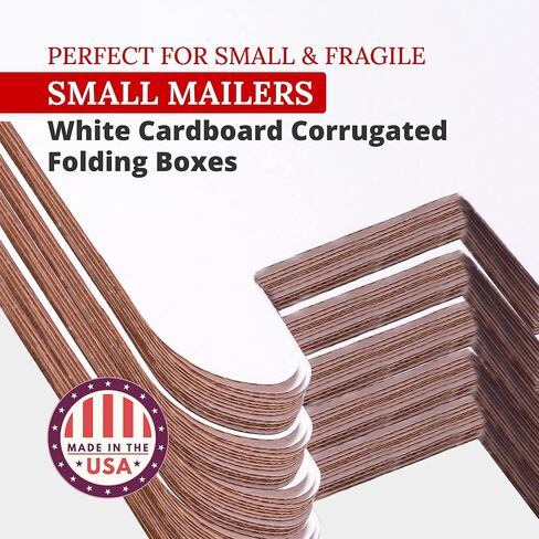 صناديق من الورق المقوى المموج مقاس 8 × 4 × 2 من Partners، مقاس 8 بوصة طول × 4 بوصة عرض × 2 بوصة ارتفاع، عبوة من 50 قطعة | الشحن، التعبئة والتغليف، النقل، صندوق تخزين للأعمال، صناديق كبيرة بالجملة قوية 842 in Saudi Arabia