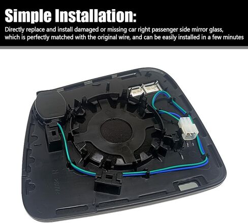 Passenger Side Heated Mirror Compatible with Dodge Durango Jeep Grand Cherokee 2011-2021 Right Heated Mirror Glass with Defrost and Fog in Kuwait