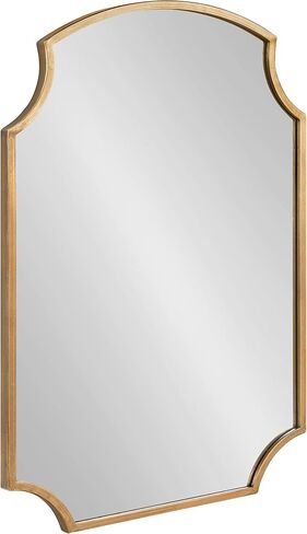 مرآة Kate and Laurel Carlow الحديثة ذات الصدفي، مقاس 20 × 30، فضية، مرآة حائط مزخرفة براقة ومعاصرة مع زوايا صدفية وحواف مستديرة in Saudi Arabia