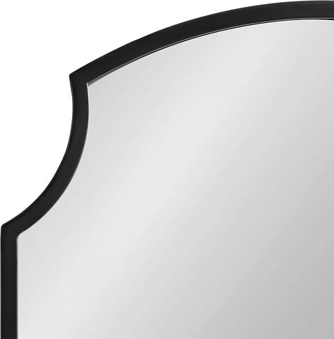 مرآة Kate and Laurel Carlow الحديثة ذات الصدفي، مقاس 20 × 30، فضية، مرآة حائط مزخرفة براقة ومعاصرة مع زوايا صدفية وحواف مستديرة in Saudi Arabia