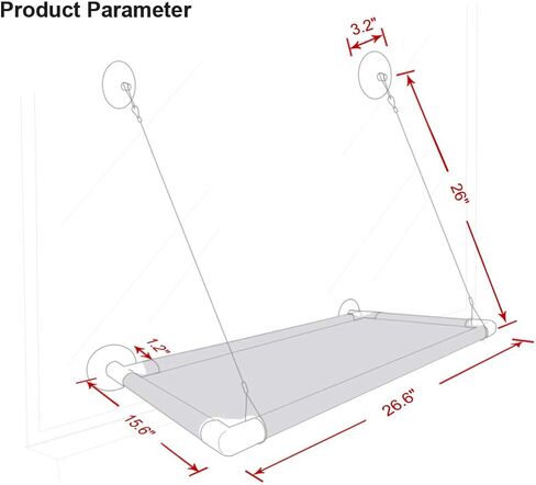 Cat Perch Cat Window Perch Window Cat Perch Hammock Cat Window Hammock Bed Cat Window Seat Kitty Window Sunny Seat Durable Big Pet Perch with Upgraded 4 Big Suction Cups Cat Bed Holds Up to 60lbs in Saudi Arabia