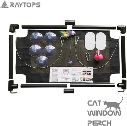 Cat Perch Cat Window Perch Window Cat Perch Hammock Cat Window Hammock Bed Cat Window Seat Kitty Window Sunny Seat Durable Big Pet Perch with Upgraded 4 Big Suction Cups Cat Bed Holds Up to 60lbs in Saudi Arabia
