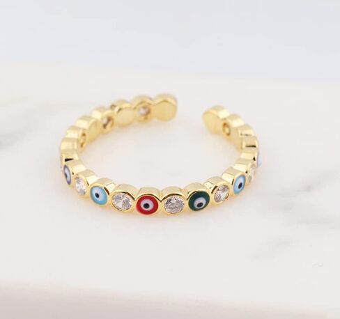 Adjustable Rings for Women Promise Rings for Her Infinity Ring Statement Ring Cubic Zirconia Ring Forever Love 18k Gold Plated Rings in Saudi Arabia