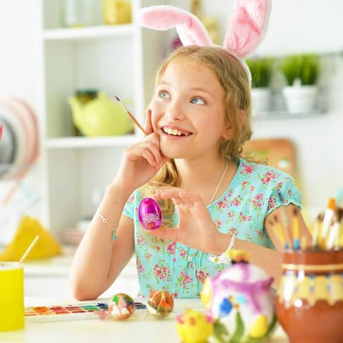 LIN&BABAY 4 Pack Jumbo Princess Deformation Easter Eggs with Toys Inside, Easter Party Favors for Kids Boy Girl, Easter Basket Stuffers Gifts (Princess) in Kuwait