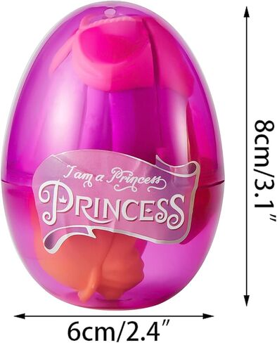 LIN&BABAY 4 Pack Jumbo Princess Deformation Easter Eggs with Toys Inside, Easter Party Favors for Kids Boy Girl, Easter Basket Stuffers Gifts (Princess) in Kuwait