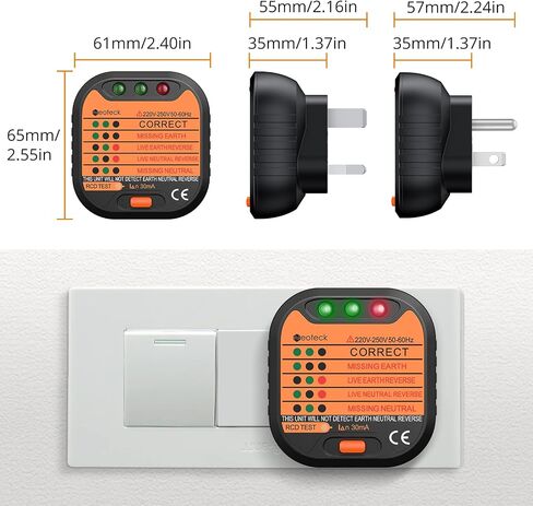 Neoteck طقم أقلام اختبار الجهد الكهربي للمقبس الكهربائي متضمن قلم كاشف جهد تيار متردد 12-1000 فولت غير متصل، واختبار الوعاء مع كاشف جهد التيار المتردد LED وإنذار صوتي in Saudi Arabia
