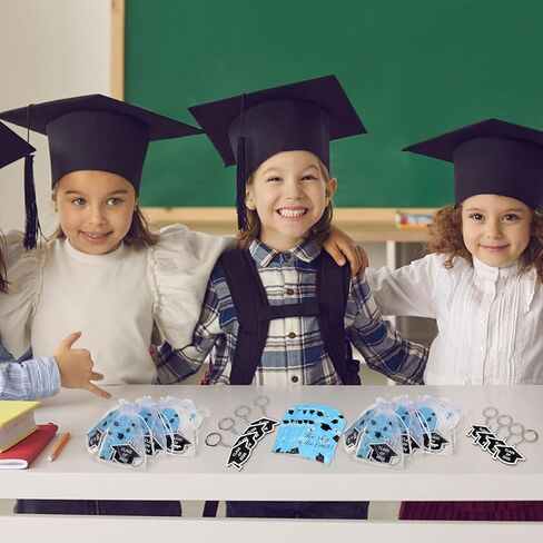 Geyee 24 مجموعة من سلاسل مفاتيح التخرج فئة 2024 سلسلة مفاتيح هدية التخرج مع بطاقة هدية حقيبة شبكية من الأورجانزا لإكسسوارات المدرسة للطلاب in Saudi Arabia