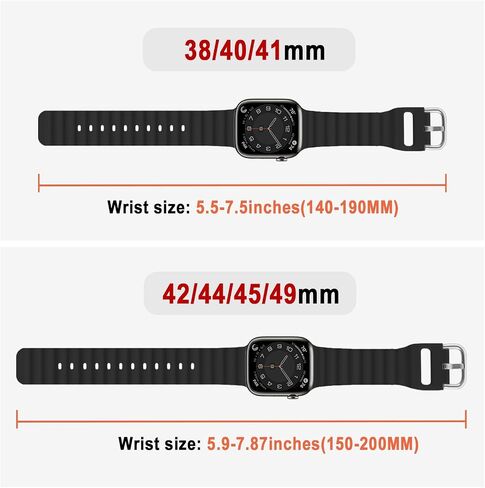 Ocean Band لساعة Apple Watch Band 49mm 45mm 41mm 44mm 40mm 42mm 38mm النساء والرجال، iWatch Sport Bands سيليكون قابل للتنفس سوار معصم لساعة Apple Ultra Series 9 8 7 SE2 SE 6 5 4 3 2 1 حزام in Saudi Arabia