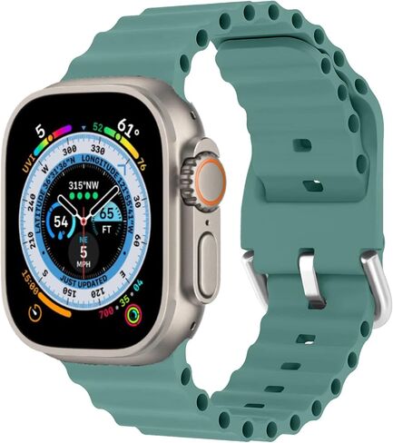 Ocean Band لساعة Apple Watch Band 49mm 45mm 41mm 44mm 40mm 42mm 38mm النساء والرجال، iWatch Sport Bands سيليكون قابل للتنفس سوار معصم لساعة Apple Ultra Series 9 8 7 SE2 SE 6 5 4 3 2 1 حزام in Saudi Arabia