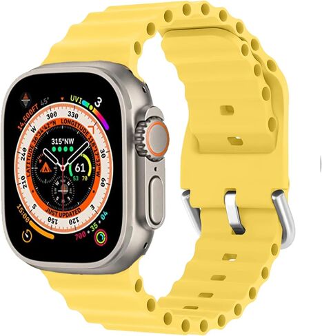 Ocean Band لساعة Apple Watch Band 49mm 45mm 41mm 44mm 40mm 42mm 38mm النساء والرجال، iWatch Sport Bands سيليكون قابل للتنفس سوار معصم لساعة Apple Ultra Series 9 8 7 SE2 SE 6 5 4 3 2 1 حزام in Saudi Arabia