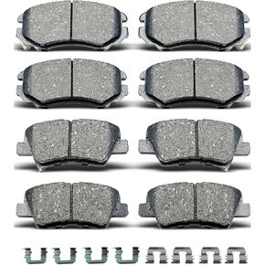 Ceramic Front Rear Brake Pads With Clips Fit For 2010 For Hyundai Elantra,2008-2010 For Hyundai Sonata,2010-2011 For Hyundai Azera,2007-2009 For KIA Amanti,2010-2013 For Kia Soul D924 D1313 in Saudi Arabia