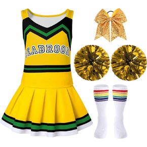 زي المشجع للفتيات ملابس التشجيع للأطفال في فيلم الهالوين مع جورب ربطة عنق بوم in Kuwait