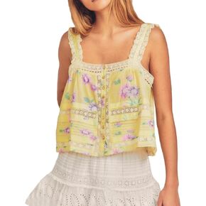 Babydoll Tank Top Women Sleeveless Lace Trim Sheer Lace Button Up Vest Sexy Tie Front Y2k Gong Out Crop Cami Shirt in Saudi Arabia