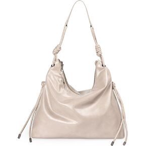 Soft Hobo Bag for Women Large Capacity Travel Designer Shoulder Purse with Knotted Adjustable Strap in Kuwait