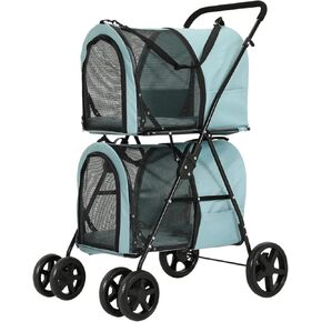 عربات Viagdo Dog للكلاب الصغيرة المتوسطة ، عربات القطط المزدوجة للقططين ، و 4 في 1 في عربة حيوانات حيوانات صغيرة صغيرة ، و 2 شركات نقل قابلة للفصل ، و 4 عجلات قابلة للقفل ، وعربة سفر للحيوانات الأليفة ، وعربة قابلة للطي ، والأزرق البحري in Kuwait