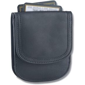 Taxi Wallet® TW14-SADDLE BLACK - Soft Leather, Compact, Front Pocket Folding Wallet - For Cards, Coins, Bills, ID (Men & Women) in Saudi Arabia