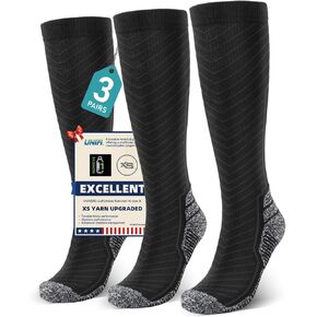 Compression Socks for Men & Women (2/4/6 Pairs) 20-30 mmHg Graduated Compression Knee High for Running, Athletic in Kuwait