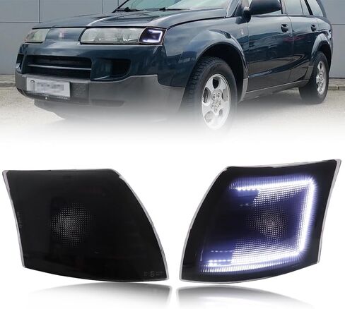 الإشارة الأمامية لوقوف الإشارة الإشارة المتوافقة مع Saturn Vue Base 2002 2003 2004 2005 ، [DOT] [IP67 مقاوم للماء] مصابيح زاوية جانبية Amber LED ، 2 أجهزة كمبيوتر ، عدسة واضحة in Kuwait