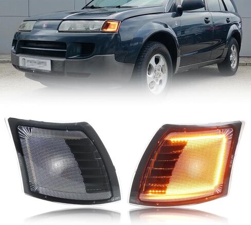 الإشارة الأمامية لوقوف الإشارة الإشارة المتوافقة مع Saturn Vue Base 2002 2003 2004 2005 ، [DOT] [IP67 مقاوم للماء] مصابيح زاوية جانبية Amber LED ، 2 أجهزة كمبيوتر ، عدسة واضحة in Kuwait