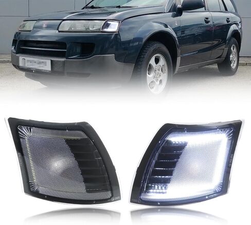 الإشارة الأمامية لوقوف الإشارة الإشارة المتوافقة مع Saturn Vue Base 2002 2003 2004 2005 ، [DOT] [IP67 مقاوم للماء] مصابيح زاوية جانبية Amber LED ، 2 أجهزة كمبيوتر ، عدسة واضحة in Kuwait