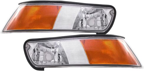 Epic Lighting Amxoe الاستبدال الجانبي بارك علامة إشارة الإشارة مجموعة مصباح مصباح متوافق مع 1999-2002 Mercury Grand Marquis [FO2550124 XW3Z15A201BB FO2551124 XW3Z15A201AB] الجانبين الأيمن زوج يمين زوج اليمين. in Saudi Arabia
