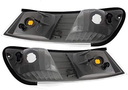 Epic Lighting Amxoe الاستبدال الجانبي بارك علامة إشارة الإشارة مجموعة مصباح مصباح متوافق مع 1999-2002 Mercury Grand Marquis [FO2550124 XW3Z15A201BB FO2551124 XW3Z15A201AB] الجانبين الأيمن زوج يمين زوج اليمين. in Saudi Arabia