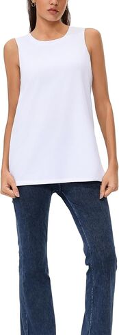 Tank Top for Women Loose Summer Casual Sleeveless Crewneck Shirt in Saudi Arabia
