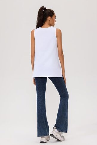 Tank Top for Women Loose Summer Casual Sleeveless Crewneck Shirt in Saudi Arabia