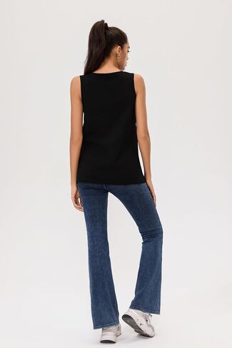 Tank Top for Women Loose Summer Casual Sleeveless Crewneck Shirt in Saudi Arabia