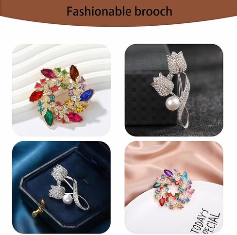 2pcs دبوس بروش راينستون للنساء لباس أنيقة أنيقة كريستال كريستال إكسسوارات الأزياء دبابيس طية صدر السترة بوتونيير حفل زفاف عيد ميلاد مجوهرات عيد الفصح هدية عيد الفصح in Kuwait