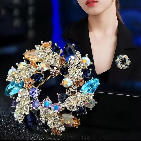 2pcs دبوس بروش راينستون للنساء لباس أنيقة أنيقة كريستال كريستال إكسسوارات الأزياء دبابيس طية صدر السترة بوتونيير حفل زفاف عيد ميلاد مجوهرات عيد الفصح هدية عيد الفصح in Kuwait
